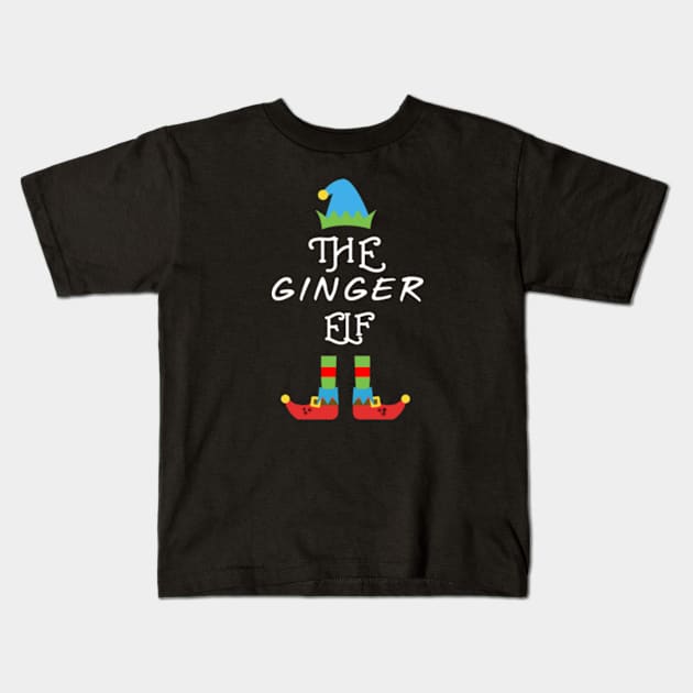 The Ginger Elf Matching Family Group Christmas Party Kids T-Shirt by CareTees